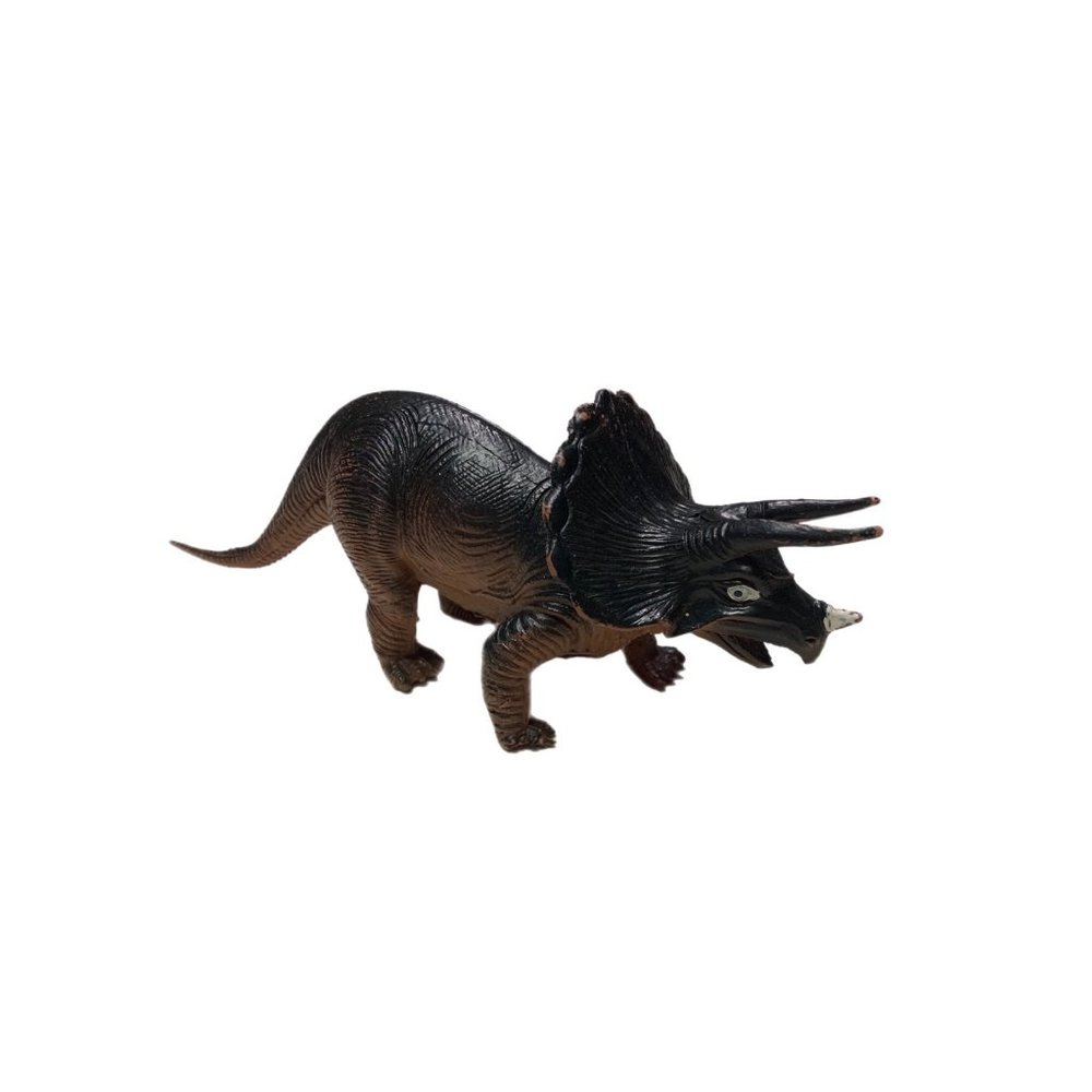 1985 Vintage Imperial Triceratops 10" Long Dinosaur Figure Toy